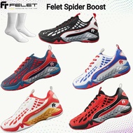 Sepatu Badminton Felet Spider Boost - Sepatu Bulu Tangkis Felet BONUS KAOS KAKI