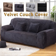 Sofa Cover Elastic 1/2/3/4 Seater Velve Cushion Slipcover Universal Stretch L Shape Couch Cover Sarung Kusyen