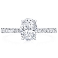 Bo.Dream 1.5ct/2ct Oval Cut Cubic Zirconia CZ Engagement Ring Rhodium Plated Sterling Silver