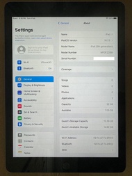 Apple iPad 5 WiFi 32GB Space Gray  100% Work 黑色，連保護Cover