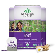 ORGANIC INDIA Tulsi Sleep Herbal Tea - Holy Basil, Ashwagandha, Chamomile, Night Time Tea for Bedtim