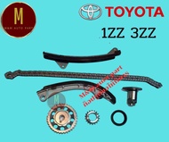 ชุดรางโซ่+โซ่ TOYOTA 1ZZ 3ZZ ZZE10 ALTIS DOHC 16V 1.61.8 ของใหม่ ไต้หวัน