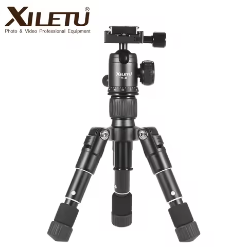 XILETU FM5 Flexible Aluminum Mini Stable Tabletop Desktop Tripod Ball Head for DSLR Nikon Canon Digi