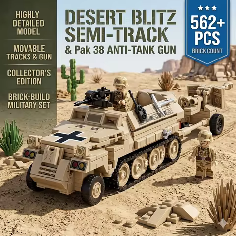WW2 Military MOC Building Blocks: German SWAT Leopard 2A7 & Soviet T34 Heavy Tank Models, Collector‘