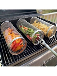 1只實用不銹鋼燒烤爐,讓您的戶外燒烤更加愉快,在燒烤、露營和野餐時完美使用