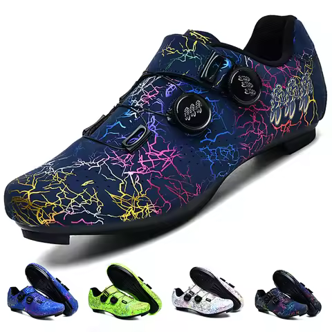 New Professional Cycling Shoes Men Locking Booster Shoes Breathable Double Knob Buckle Women SPD Har