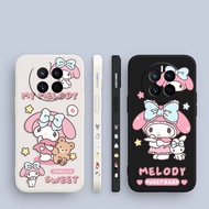 Cartoon My Melody Cat Side Printed Liquid Silicon Phone Case For HUAWEI Mate 40 30 20 10 P50 P40 P30 P20 P10 Nova 3E 4E Pro Plus Lite 2018 5G