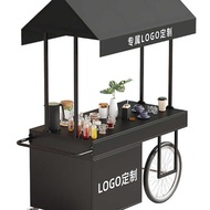 Influencer Mobile Stall Dining Cart Stall Cart Iron Stall Supermarket Display Stand Coffee Cart Flow