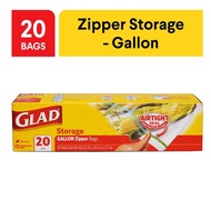 [TKM] GLAD Food Storage Zipper Bags GALLON 20Bag (55050 2)