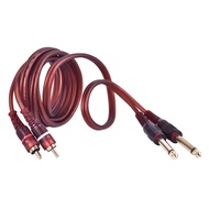 Ministar 1.5M Cable, Dual RCA Male to Dual 6.35mm 1/4 inch Male Mixer Audio Cable
