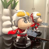 A Trendy Play Ultraman Shinnosuke Crayon Shin-Chan Merchandise Car Decoration Model Desktop Figure C