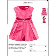 G032/12 H & M PINK DRESS ( size 4-5y )