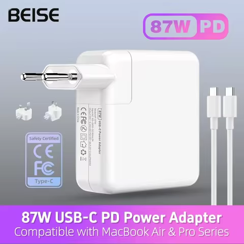 87W USB-C PD Power Adapter Fast Charger for MacBook Pro 15" A1707 A1990 & 13" A1706 A1708 A1989 A215