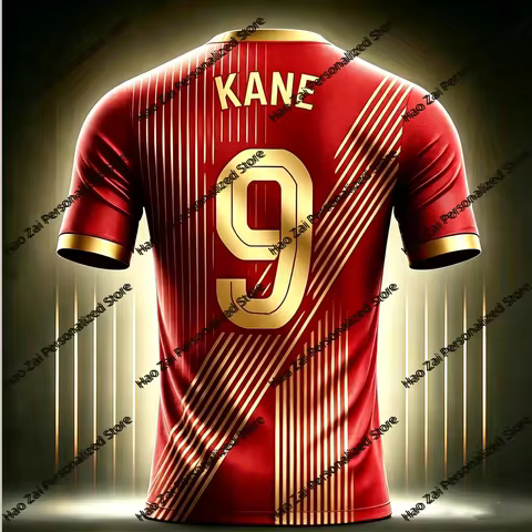 Summer Bestsellers: Kane and Olise Fashionable Soccer Superstar Print Men's Fan Commemorative Jersey
