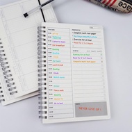 2023 Notebooks Agenda Daily Weekly Monthly Plan Spiral Organizer A5 Note Books Monthly Transparent Schedule Agenda Planner LED Strip Lighting