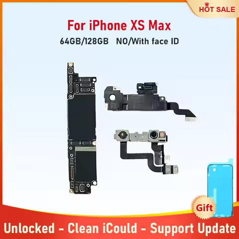 Placa Base Motherboard for iPhone XS Max 64g 256g Unlocked Mainboard With Face ID Cleaned iCloud Log