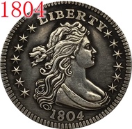 HX ไม่จริง COPY27.5MM เก่าเหรียญอเมริกัน1804เหรียญการผลิตทองแดงงานฝีมือโบราณผู้ผลิตเหรียญที่ระลึกต่างประเทศขายส่ง