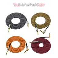 fangzi 3 Meters/ 10 Feet Musical Instrument Audio Guitar Cable Cord 1/4 Inch Straight to Right-Angle