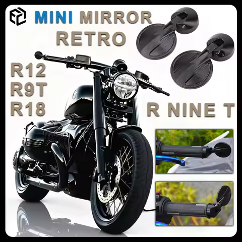 Motorcycle Mini Mirror Foldable Auxiliary Mirror For BMW R9t / R18 / R NINE T / R12 / F900R / F800R 