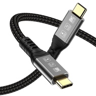 Angusplay USB C Thunderbolt 4 Cable 6.6ft, USB4 Braided Cable 40Gbps, 8K 60Hz Video / 100W Fast Char