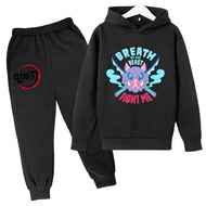 Demon Slayer Hoodie Sweater and Pants Set for Boys Girls Hoodie + Sweatpants Casual Hooded Sweatshirt Around Anime 2PCS 0000