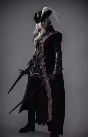 Women's Bloodborne Lady Maria Dark Style Cosplay Costume Dress with Accessories Anime Role Play Unif