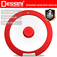 DESSINI ITALY SGL-18 18CM SGL-20 20CM SGL-26 26CM Silicone Tempered Glass Lid Cover Casserole Pot Fr