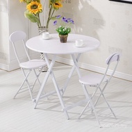 Table N0XM Round Table Folding Small Apartment Outdoor Dining Table Portable Simple Household Foldin