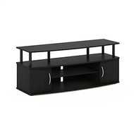 Entertainment Stand Tv 55 Inch Open Closed Storage Blackwood Particle Board Pvc Easy Assemble 47.24x