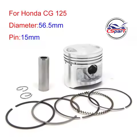 125CC XL125 CG125 56.5mm 15mm Piston Rings Kit For Honda Lifan ZongShen JX125 ATV Dirt bike Buggy Mo