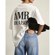 AMR DE SAISON (AIMER)-Logo T-Shirt in White