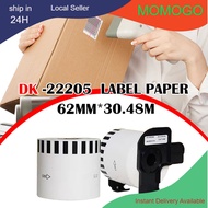 Brother QL Printers DK22205 Thermal Paper Roll 62mm*30.48m Shipping Label DK-2205 Compatible Barcode