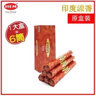 HEM HEM - (20支六角柱盒x6件裝)AMBER琥珀味印度進口純天然手工制線香棒 香枝 瑜伽冥想專用香薰 HI-AMBER-X6 Fixed size