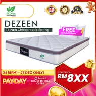 ECOlux - Dezeen 11 Inch Hotel Mattress | Chiropractic Spring System with HelixCoil Mattress | Coconu