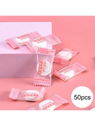 50入組壓縮臉部面膜,一次性diy化妝品壓縮面膜紙,護膚包覆面膜