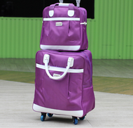 ONE - 萬向輪拉桿包旅行包韓版輕便行李袋紫色套裝大號