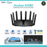 TP-Link Archer AX80 Lightning-Fast AX6000 8-Stream Wi-Fi 6 Router with 2.5G Multi-Gigabit Port VPN T