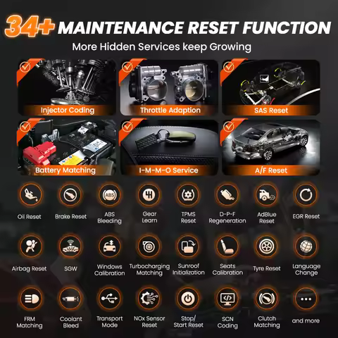 ANCEL DS600 Elite OBD2 Scanner with 34+Reset Bidirectional ECU Coding Oil EPB BMS CAN-FD Doip Full S