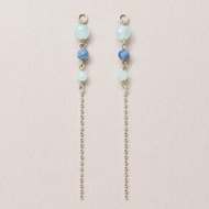 【Palette】 10K 天河石 x 藍晶石墜飾 (白金)