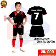 (Free Nama &amp; Nomor)Setelan Baju Olahraga Anak Kaos Futsal Anak Jersey