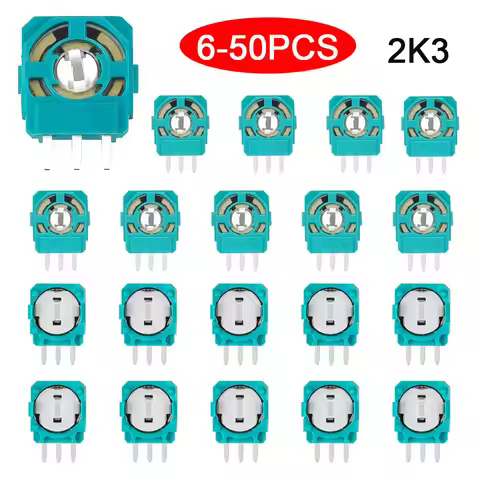 6-50pcs Analog Joystick Potentiometer 2K3 Ohm Replacement for Dualsense PS5 Controller Trim Pot Resi