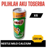 Susu Milo Kaleng Coklat NUTRI UP CALCIUM 220 ml ( HARGA 6 KALENG )