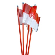 MERAH MT FLAG WHISTLE GARUDA MOTIF FLAG Stick Garuda Flag Handle Red and White Flag + Stick
