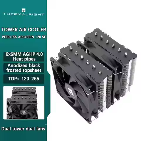 Thermalright Phantom Spirit 120 SE 7 AGHP HeatPipe Dual Tower CPU Cooler 4pin PWM Pure Copper Air Ra