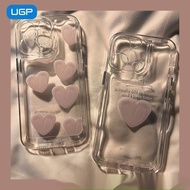 Tpu Shockproof pink Love soft Case hp OPPO A3x a60 reno 12 11 pro plus 11f a16 a17 a54 a16k a78 a57 