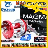 รอกตกปลา รอกทรงกลม PIONEER MAGMA MAG-6500 (มีทั้งหมุนซ้ายและหมุนขวา)