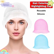 FANSIN Hair Coloring Highlighting Cap, With Hook Reusable Hair Coloring Hat, Silicone Hair Dying Fro