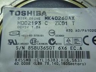 TOSHIBA MK4026GAX 40G IDE
