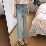 jeans women seluar jeans perempuan seluar bootcut woman Flare Ankle-Length High Waist Stretch Jeans 