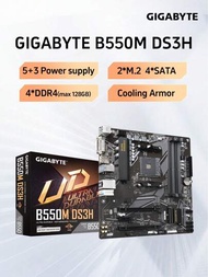 技嘉 B550m Ds3h M-atx電腦主機板 Amd Am4 Zen 3,4*ddr4,pcie 4.0,2*m.2,4*usb 3.2 Hdmi / Dp,適用於 Amd Ryzen 5000系列處理器的電腦配件